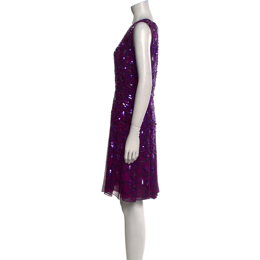 RUNWAY. Oscar de la Renta Silk Mini Dress Size:6 - Picture 5 of 6